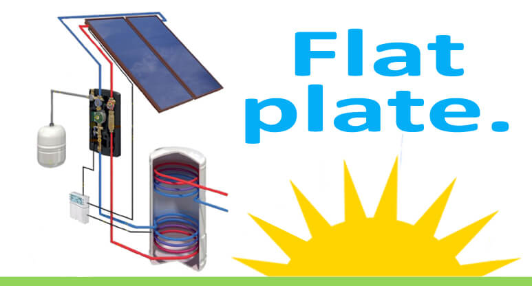 Schematic for a solar heating installation in the UK.