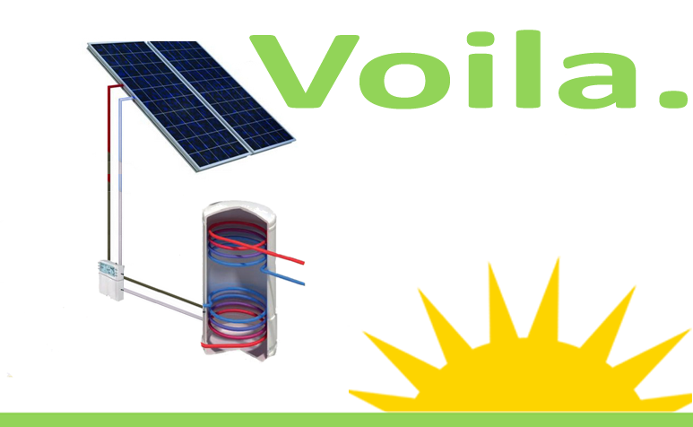 How to heat hot water with PV solar panels in the UK.